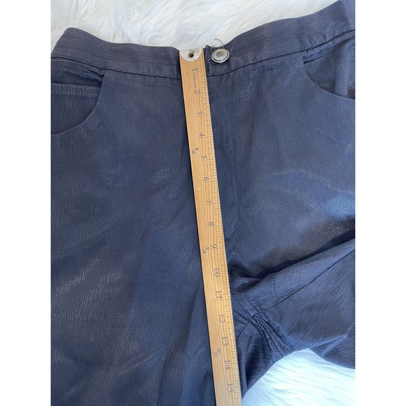 ST. MAARTEN'S DALLAS Women's Pants SIZE 14 Black Textured High Rise Trousers - Picture 7 of 8